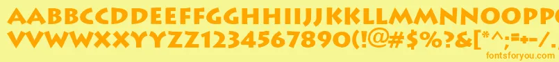 LithographBold Font – Orange Fonts on Yellow Background