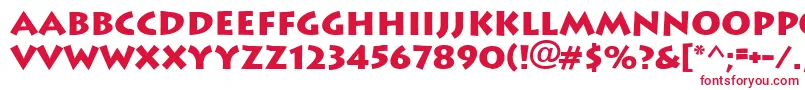 フォントLithographBold – 赤い文字