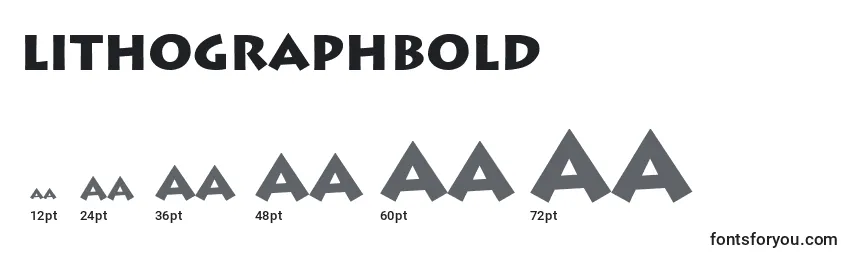 Размеры шрифта LithographBold