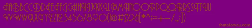 Promenade Font – Brown Fonts on Purple Background