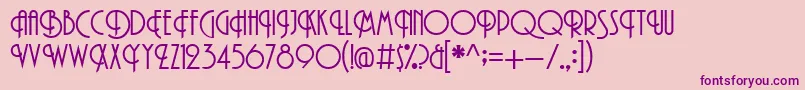 Promenade Font – Purple Fonts on Pink Background