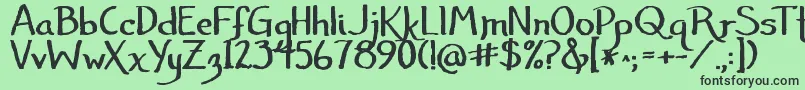 Jandaamazinggrace Font – Black Fonts on Green Background