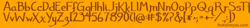 Jandaamazinggrace Font – Brown Fonts on Orange Background