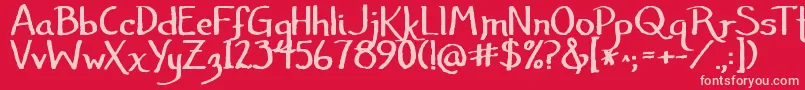 Jandaamazinggrace Font – Pink Fonts on Red Background