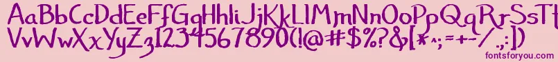 Jandaamazinggrace Font – Purple Fonts on Pink Background