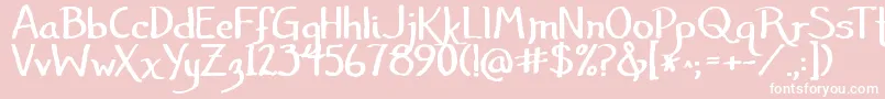 Jandaamazinggrace Font – White Fonts on Pink Background