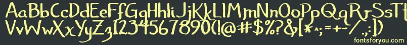 Jandaamazinggrace Font – Yellow Fonts on Black Background