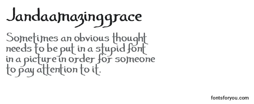 Review of the Jandaamazinggrace Font