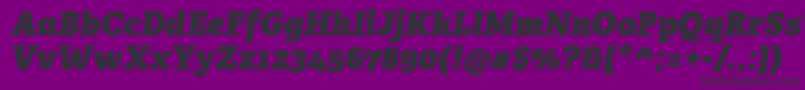 AdelleCyrillicHeavyItalic Font – Black Fonts on Purple Background