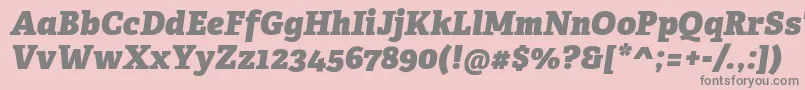 AdelleCyrillicHeavyItalic Font – Gray Fonts on Pink Background