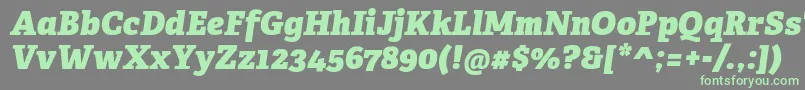 AdelleCyrillicHeavyItalic-fontti – vihreät fontit harmaalla taustalla