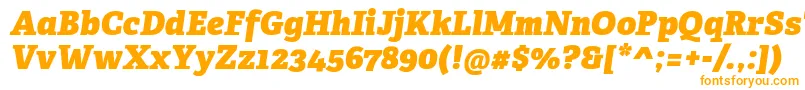 AdelleCyrillicHeavyItalic Font – Orange Fonts on White Background