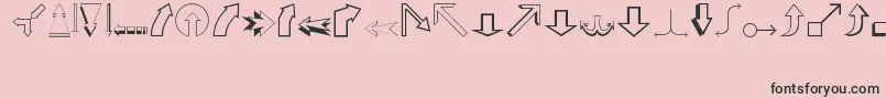 Arrows2 Font – Black Fonts on Pink Background