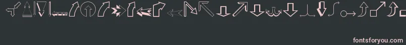 More about Arrows2 Font Arrows2 Font – Pink Fonts on Black Background