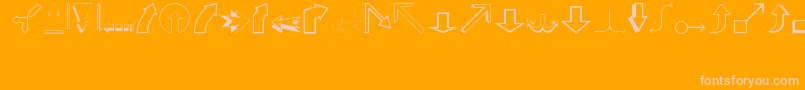 Подробнее о шрифте Arrows2 Шрифт Arrows2 – розовые шрифты на оранжевом фоне