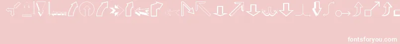 Arrows2 Font – White Fonts on Pink Background