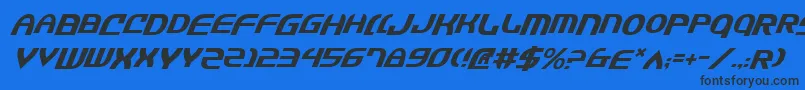JannisarySwordItalic Font – Black Fonts on Blue Background