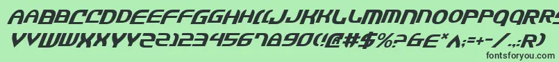 JannisarySwordItalic Font – Black Fonts on Green Background
