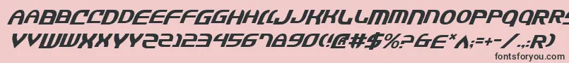 JannisarySwordItalic-Schriftart – Schwarze Schriften auf rosa Hintergrund