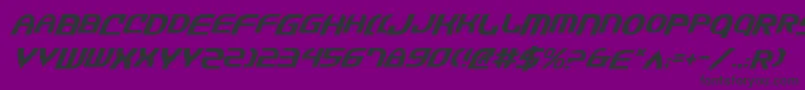 Шрифт JannisarySwordItalic – чёрные шрифты на фиолетовом фоне
