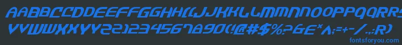 JannisarySwordItalic Font – Blue Fonts on Black Background