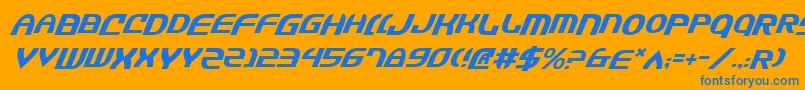 JannisarySwordItalic Font – Blue Fonts on Orange Background