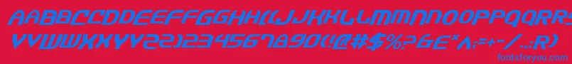 JannisarySwordItalic Font – Blue Fonts on Red Background