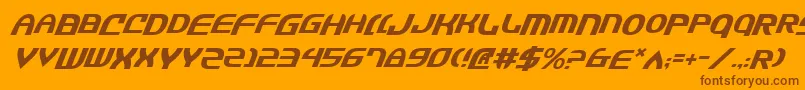 JannisarySwordItalic Font – Brown Fonts on Orange Background