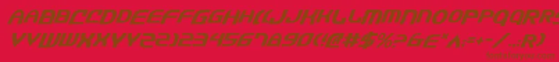 JannisarySwordItalic Font – Brown Fonts on Red Background