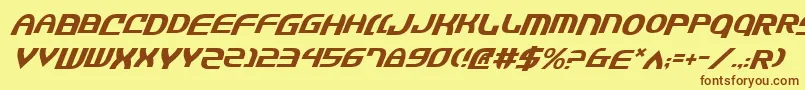 JannisarySwordItalic Font – Brown Fonts on Yellow Background