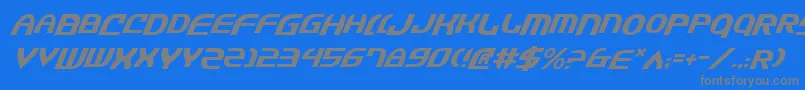 JannisarySwordItalic Font – Gray Fonts on Blue Background
