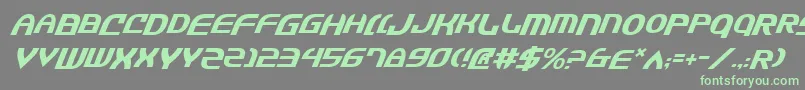 JannisarySwordItalic Font – Green Fonts on Gray Background