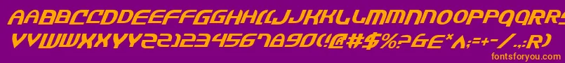 JannisarySwordItalic Font – Orange Fonts on Purple Background