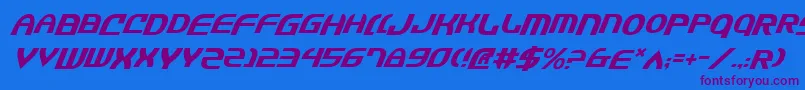 JannisarySwordItalic Font – Purple Fonts on Blue Background
