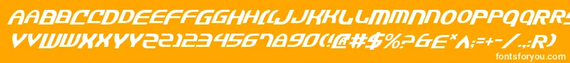 JannisarySwordItalic Font – White Fonts on Orange Background