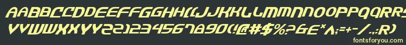 JannisarySwordItalic Font – Yellow Fonts on Black Background