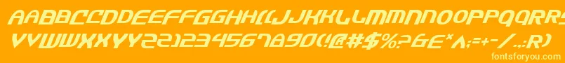JannisarySwordItalic Font – Yellow Fonts on Orange Background