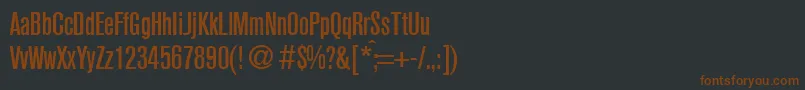 A750SansCdMediumRegular-fontti – ruskeat fontit mustalla taustalla
