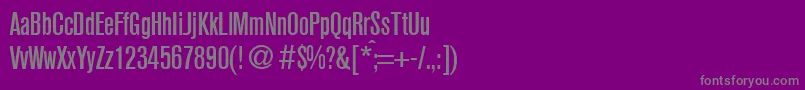 A750SansCdMediumRegular-fontti – harmaat kirjasimet violetilla taustalla