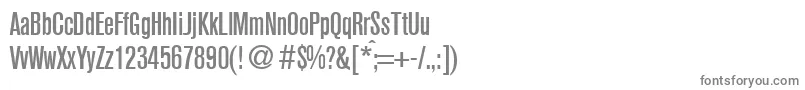 A750SansCdMediumRegular Font – Gray Fonts on White Background