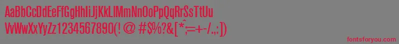 A750SansCdMediumRegular Font – Red Fonts on Gray Background