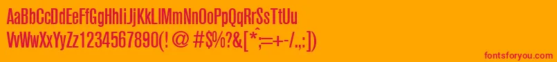 fuente A750SansCdMediumRegular – Fuentes Rojas Sobre Fondo Naranja