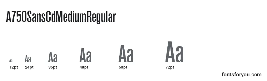 A750SansCdMediumRegular Font Sizes