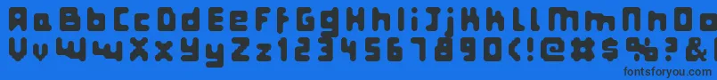 Fatpixel Font – Black Fonts on Blue Background