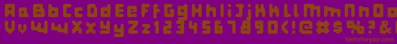 Fatpixel-fontti – ruskeat fontit violetilla taustalla