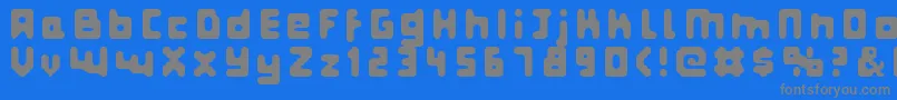 フォントFatpixel – 青い背景に灰色の文字