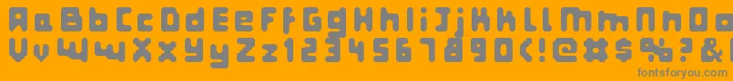 Fatpixel Font – Gray Fonts on Orange Background