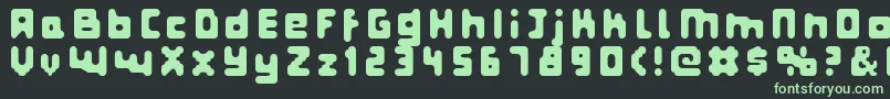 フォントFatpixel – 黒い背景に緑の文字
