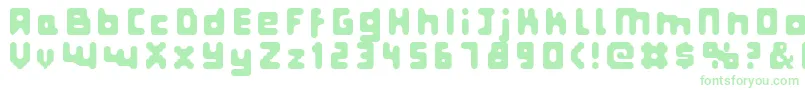 Fatpixel-Schriftart – Grüne Schriften auf weißem Hintergrund