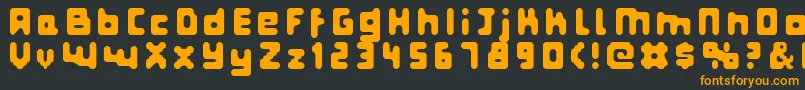 Fatpixel Font – Orange Fonts on Black Background